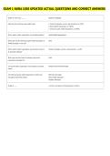 EXAM 1 NURA 1050 UPDATED ACTUAL QUESTIONS AND CORRECT ANSWERS 