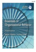 Essentials of Organizational Behavior 15th Edition Test Bank by Stephen Robbins &Timothy Judge&vert;&vert; ISBN 9781292406664&vert; &lbrace;&vert;All Chapters Included 1-16&rcub; &vert; Complete Guide A&plus;&period;Guarantee Pass A&plus;