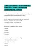 ASBESTOS CONTRACTOR EXAM REVIEW&NewLine;GUIDE 2026 COMPLETE PRACTICE&NewLine;QUESTIONS AND ANSWERS&NewLine;