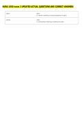NURA 1050 exam 2 UPDATED ACTUAL QUESTIONS AND CORRECT ANSWERS