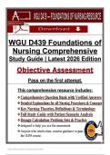 WGU D439 Foundations of Nursing Comprehensive Study Guide &vert; Latest 2026&sol;2027 &vert; Objective Assessment &lpar;OA&rpar; Prep &ndash; 350&plus; Practice Questions & Verified Answers&NewLine;&NewLine;
