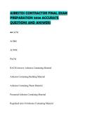 ASBESTOS CONTRACTOR FINAL EXAM&NewLine;PREPARATION 2026 ACCURATE&NewLine;QUESTIONS AND ANSWERS&NewLine;