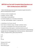 BMTCN Free Test with Complete Study Questions and 100&percnt; Verified Answers 2026&sol;2027 &vert; Blood and Marrow Transplant Nursing Certification &vert; Full Exam Study Material
