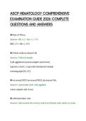 ASCP HEMATOLOGY COMPREHENSIVE&NewLine;EXAMINATION GUIDE 2026 COMPLETE&NewLine;QUESTIONS AND ANSWERS&NewLine;