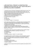 LARE SECTION 4&colon; PROJECT & CONSTRUCTION &NewLine;ADMINISTRATION PRACTICE TEST QUESTIONS WITH &NewLine;VERIFIED ACCURATE ANSWERS