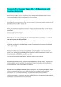 Forensic Psychology Exam Ch&period; 1-3 Questions with Certified Solutions