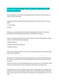 Forensic Psychology Exam Practice Questions with Expert Solutions
