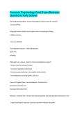 Forensic Psychology Final Exam Revision Questions Fully Solved