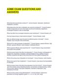 ADME EXAM QUESTIONS AND ANSWERS