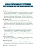 ASE A5 ACTUAL EXAM PAPER 2026&NewLine;QUESTIONS WITH ANSWERS GRADED A&plus;