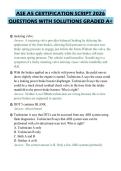 ASE A5 CERTIFICATION SCRIPT 2026&NewLine;QUESTIONS WITH SOLUTIONS GRADED A&plus;