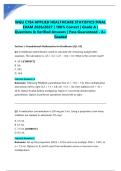 WGU C784 APPLIED HEALTHCARE STATISTICS FINAL EXAM 2026&sol;2027 &vert; 100&percnt; Correct &vert; Grade A &vert; Questions & Verified Answers &vert; Pass Guaranteed - A&plus; Graded&NewLine;&NewLine;