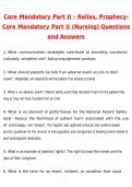 2026 Prophecy Core Mandatory Part II &lpar;Nursing&rpar; Relias Actual Questions & Answers &lpar;Latest 2026 &sol; 2027 Update&rpar; 100&percnt; Guarantee Pass &lpar;Verified Answers&rpar;