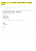 NOS 120 Study Guide Ch 7 UPDATED ACTUAL QUESTIONS AND CORRECT &NewLine;ANSWERS 