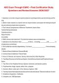 ADC Exam Through IC&RC &ndash; Final Certification Study Questions and Revised Answers 2026&sol;2027 &vert; International Certification & Reciprocity Consortium &vert; Complete Exam Review Material