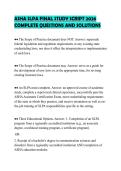 ASHA SLPA FINAL STUDY SCRIPT 2026&NewLine;COMPLETE QUESTIONS AND SOLUTIONS&NewLine;