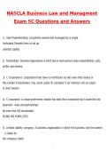 2026 NASCLA Business Law and Management EXAM SC Actual Questions & Answers &lpar;Latest 2026 &sol; 2027 Update&rpar; 100&percnt; Guarantee Pass &lpar;Verified Answers&rpar;