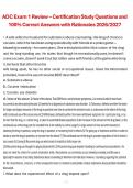 ADC Exam 1 Review &ndash; Certification Study Questions and 100&percnt; Correct Answers with Rationales 2026&sol;2027 &vert; Alcohol and Drug Counselor Certification &vert; Complete Exam Review Material