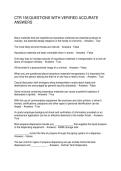 CTR 156 QUESTIONS WITH VERIFIED ACCURATE ANSWERS