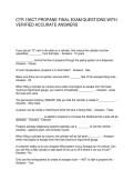 CTR 156CT PROPANE FINAL EXAM QUESTIONS WITH VERIFIED ACCURATE ANSWERS