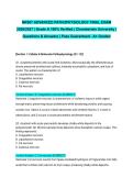 NR507 FINAL EXAMS STUDY BUNDLE 2026&sol;2027 &vert; Advanced Pathophysiology &vert; Questions & Verified Answers 100&percnt; Correct &vert; Grade A &vert; Chamberlain &vert; Pass Guaranteed - A&plus; Graded
