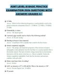 ASNT LEVEL III BASIC PRACTICE&NewLine;EXAMINATION 2026 QUESTIONS WITH&NewLine;ANSWERS GRADED A&plus;