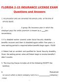 Florida 2-15 Insurance License Exam Latest 2026 Actual Questions and Verified Answers &lpar;Latest 2026 &sol; 2027 Update&rpar; A&plus; Grade 100&percnt; Guarantee Verified by Experts