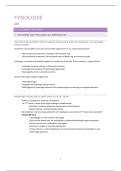Samenvatting Fysiologie &lpar;H002112A&rpar; - GESLAAGD 1E ZIT