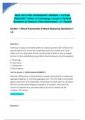 WGU D333 PRE-ASSESSMENT VERSION 1 ACTUAL 2026&sol;2027 &vert; Ethics in Technology &vert; Grade A Verified Questions & Answers &vert; Pass Guaranteed - A&plus; Graded&NewLine;&NewLine;