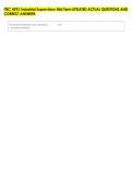 ITEC 4293 Industrial Supervision Mid Term UPDATED ACTUAL QUESTIONS AND &NewLine;CORRECT ANSWERS 