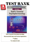 Test Bank For Stahl's Essential Psychopharmacology 5th Edition Neuroscientific Basis and Practical Applications By Stephen M&period; Stahl 9781108838573 Chapter 1-13 Complete Guide &period;