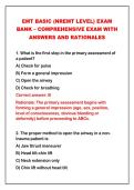 2026-2027 NEWEST EMT BASIC &lpar;NREMT LEVEL&rpar; EXAM&NewLine;BANK &ndash; COMPREHENSIVE EXAM WITH&NewLine;ANSWERS AND RATIONALES