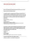 WGU C207 OA Self Assessment Actual Questions And Correct Detailed Answers