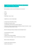 Digital Forensics Final Exam Review Questions Correctly Solved to Score A&plus;