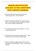 MENDIX CERTIFICATION &NewLine;2026&sol;2027 ACTUAL QUESTIONS &NewLine;WITH VERIFIED ANSWERS&period; 