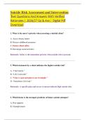 Suicide Risk Assessment and Intervention &NewLine;Test Questions And Answers With Verified &NewLine;Rationales &vert; 2026&sol;27 Qs & Ans &vert; Digital Pdf &NewLine;Download