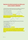 Respiratory Exam Med-Surg Questions and 100&percnt; correct &NewLine;answers &vert;Graded A&plus; &lpar;2026&sol;2027&rpar;