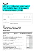 AQA A-Level Further Mathematics 7366&sol;2D 2026 &vert; Paper 2 &vert; Complete&NewLine;Revision & Practice Guide&NewLine;