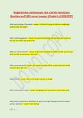 Wright Brothers Achievement Test- Civil Air Patrol Exam &NewLine;Questions and 100&percnt; correct answers &vert;Graded A&plus; &lpar;2026&sol;2027&rpar;