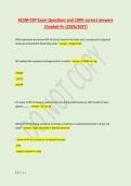 ACSM-CEP Exam Questions and 100&percnt; correct answers &NewLine;&vert;Graded A&plus; &lpar;2026&sol;2027&rpar; 