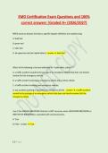 EMD Certification Exam Questions and 100&percnt; &NewLine;correct answers &vert;Graded A&plus; &lpar;2026&sol;2027&rpar; 
