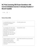 NC Post Licensing 302 Exam Questions with Correct Detailed Answers &vert;&vert; Already Graded A &plus; Recent Update