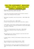 C202 PRE-ASSESSMENT - MANAGING HUMAN CAPITAL QUESTIONS WITH CORRECT ANSWERS 2025-2026