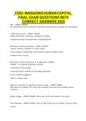 C202 - MANAGING HUMAN CAPITAL FINAL EXAM QUESTIONS WITH CORRECT ANSWERS 2026