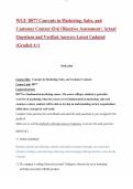 WGU D077 Concepts in Marketing&comma; Sales&comma; and Customer Contact &vert;OA&vert; Objective Assessment &vert; Actual Questions and Verified Answers Latest Updated &lpar;Graded A&plus;&rpar;