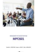 MFP2601 - Management in Foundation Phase Insights and Strategies&period;