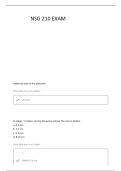 NSG 210 EXAM 1 QUESTIONS AND ANSWERS ALL CORRECT