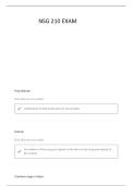 NSG 210 EXAM 1 QUESTIONS AND ANSWERS ALL CORRECT