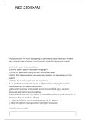 NSG 210 CLOTTING QUESTIONS AND ANSWERS 