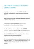 UNE CHEM 1011 EXAM QUESTIONS WITH CORRECT ANSWERS